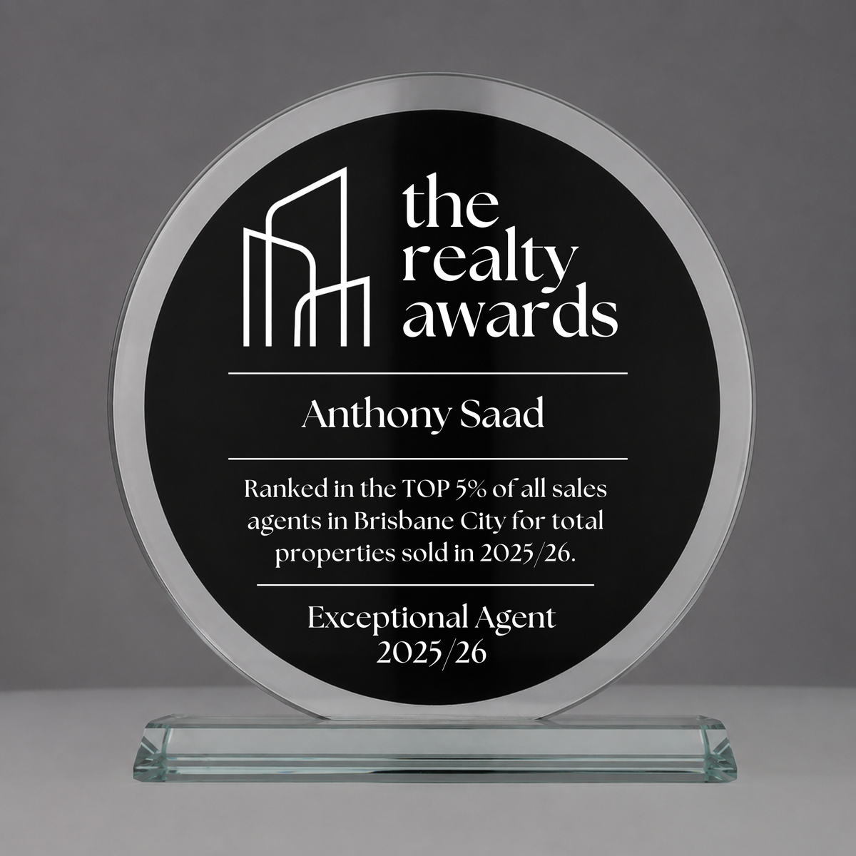 EXCEPTIONAL AGENT - REAL ESTATE AWARD